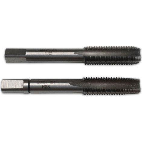 Tarauds fins hss 2 passes - jeu de 2 tarauds de 08 x 100 fin