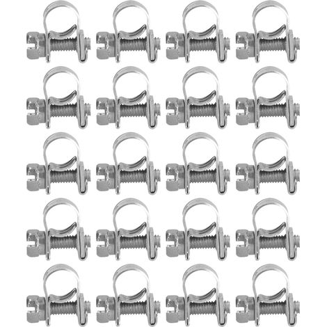 Bride de serrage en acier inoxydable 304, mini collier de tuyau anti-rouille et anticorrosion, pince spéciale puissante pour tuyau de 9 à 11 mm (1/5)