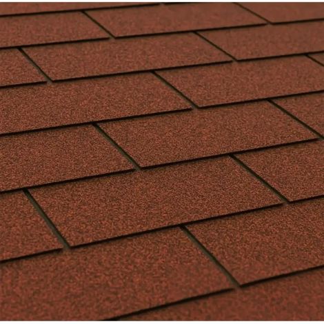 Tegole bituminose TRIO, copertura bituminosa di colore rosso 3 m2, Timbela T-RED