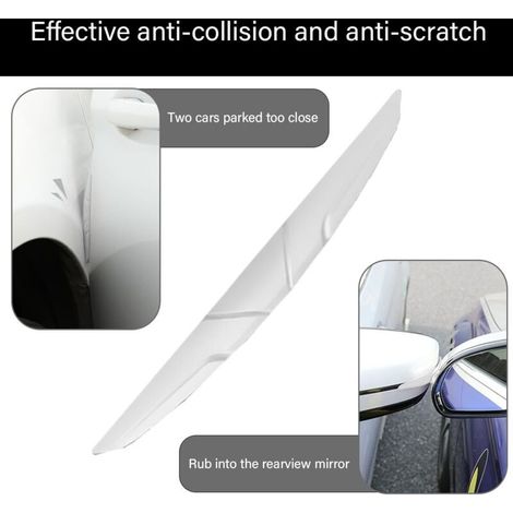6-teiliges Antikollisionsleisten-Set für Autos, Stoßstangenschutzleiste, Kantenschutz für Seitentüren, Kratzschutz für alle Pkw und SUVs (Weiß) (1/5)
