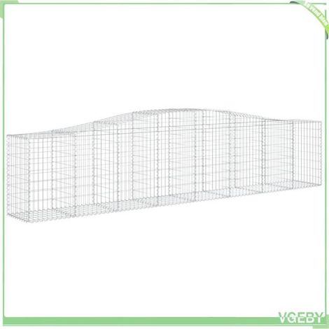 Panier de gabions arqué - FAFEICY - 153414 - 400x50x80/100 cm - Fer galvanisé - Fil 3,5 mm (1/4)