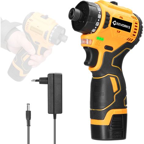 SJLERST Tournevis électrique sans balais 16,8 V, vitesse de rotation de 1 500 tr/min, couple de 55 Nm (une batterie et une charge) (1/5)
