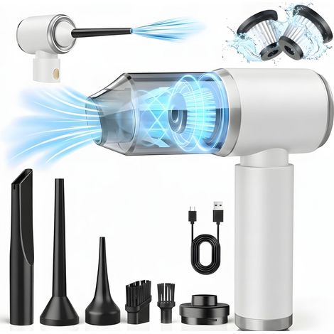 Autostaubsauger, kabellos, handlich, klein, leistungsstark mit Saug- und Blasfunktion (1/5)