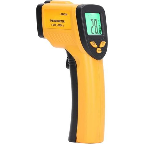 Thermomètre laser infrarouge -50 à 550℃ - Pistolet sans contact - Plage de mesure rapide - Pour surfaces de cuisson et moteurs (1/5)