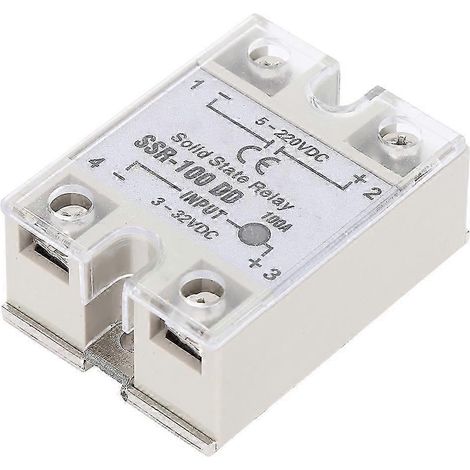 Relais Statique DC DC SSR Sans Contact, Commutateur Haute Qualité SSR-100DD, 5-220VDC, Puissance Fiable (1/3)