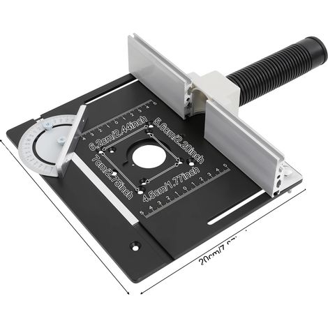Plaque d'insertion de table de routeur, alliage d'aluminium durable, ajustements faciles, noir (1/2)