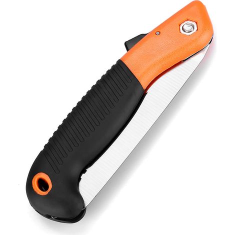 Scie élagage manuelle pliable avec poignée antidérapante, outil de jardinage extérieur pour coupe d'arbres, portable, compacte