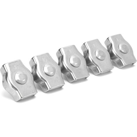 Lot de 5 colliers de serrage pour câbles, en acier inoxydable, pour la fixation de matériel marin destiné aux machines forestières, 10 mm / 0,39 po (1/5)