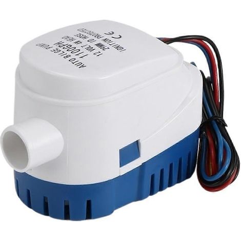 Pompe de cale submersible automatique 24 V, débit de 1100 GPH, faible niveau sonore, pour bateaux. (1/5)
