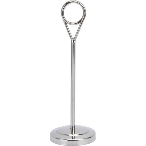 Support à numéro de table en acier inoxydable, support rond stable pour photos, idéal pour hôtel, restaurant et maison. (1/5)