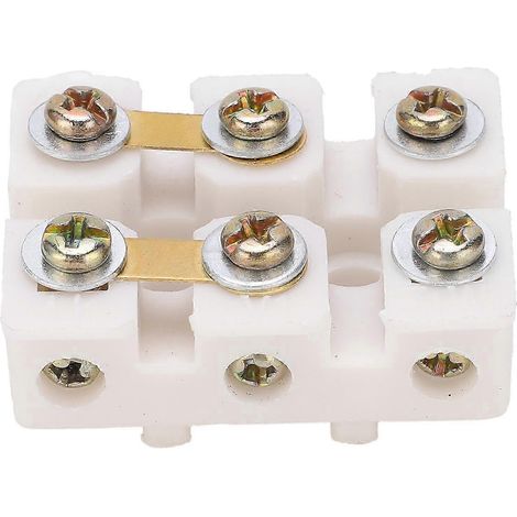 Bornier de Connexion en Plastique Ignifuge, Barrette de Jonction à Vis, Connecteur Électrique Industriel, Lot de 2, Résistant à la Chaleur (1/5)