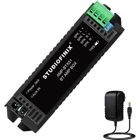 Mini amplificateur Bluetooth 2 canaux pour haut-parleurs passifs avec TWS, AUX, pièce de rechange, adapté aux haut-parleurs muraux/plafond/marine/bibliothèque (1/5)