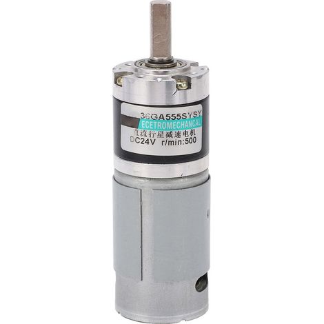 24V Mini-Getriebemotor in Schwarz-Silber, hohes Drehmoment, geringe Geräuschentwicklung, robuste und stabile Leistung, hergestellt aus reinem Kupfer. (1/5)