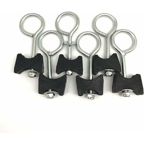 Vis de fixation pour trampoline – Lot de 6 vis universelles compatibles grand et petit trampoline, acier zingué résistant (1/4)