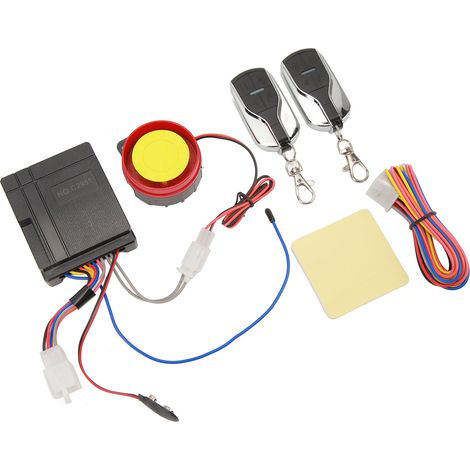 1-Wege-Motorradalarmsystem 12V 4 Empfindlichkeitsstufen Universelles Fernbedienungs-Alarmset für Roller und Motorrad (1/5)