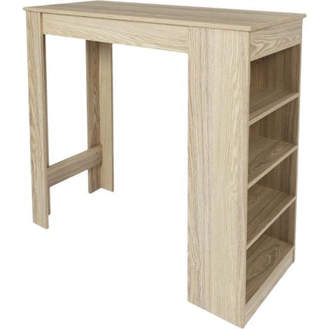 Table de Bar Design "Mange-Debout" 115cm Marron (1/5)