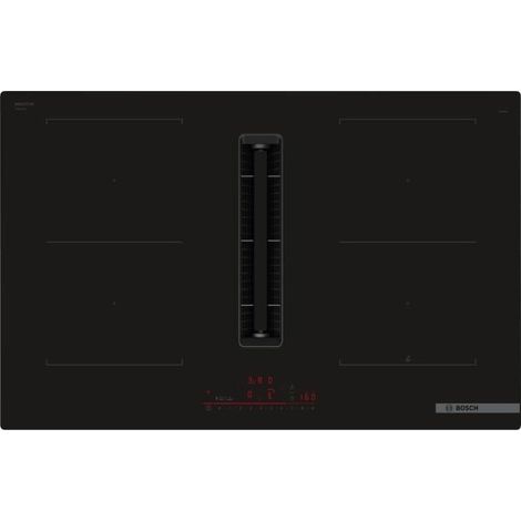 Bosch – Table induction aspirante 80 cm – Puissance 7400 W – Extraction 622 m³/h – Commande tactile – Technologie Home Connect