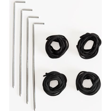 Complementos Carpas Plegables - Pack 4 Piquetas con Cuerdas para Carpas Eco