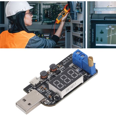 Module d'alimentation DC-DC à convertisseur buck-boost réglable avec capacité de courant USB, module d'alimentation de bureau 5V à 3,3V/9V/12V/18V/24V. (1/5)