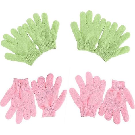 5 paires de gants de bain exfoliants (1/3)