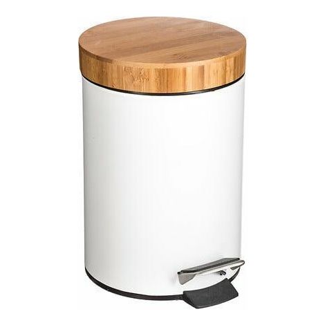 Papelera metálica 3L bambú natureo