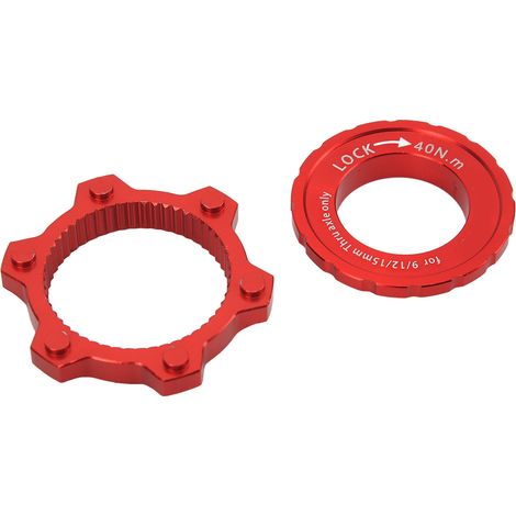 Adaptateur Frein Disque Vélo CANSUCC Aluminium - Conversion Center Lock vers 6 Trou Rouge (1/5)