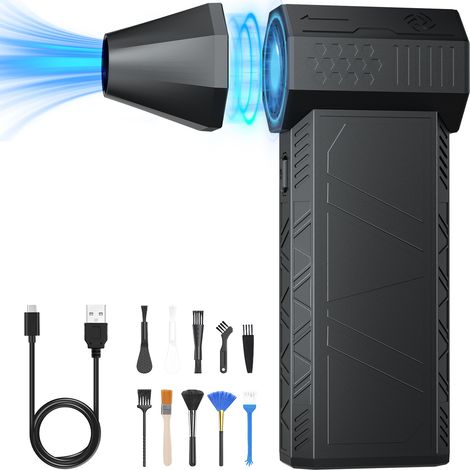 Salcar 3-Gang einstellbare Elektrischer Luftstaubbläser Kabellos Electric Air Duster 130000RPM (1/5)