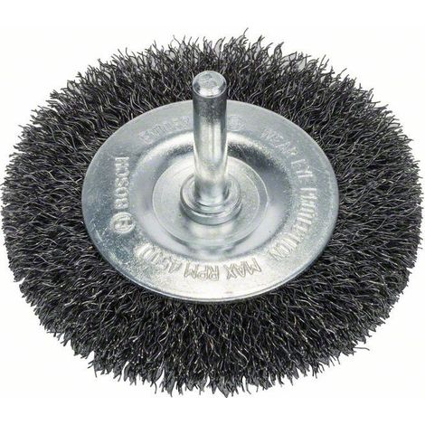 Spazzola per dischi PRO Metal Clean, manico dritto, 75 x 0,2 mm