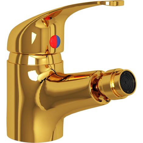 Grifo monomando para bidé de baño 12 cm acabado dorado 020003495 (1/4)