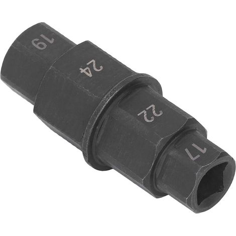 Chiave per la rimozione del perno della ruota anteriore dedicata alla moto, strumento per asse esagonale 17 19 22 24 mm, nero