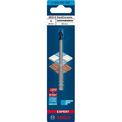 BOSCH-A PUNTA P/CERAMICA HEX-9 D 6X90 MM