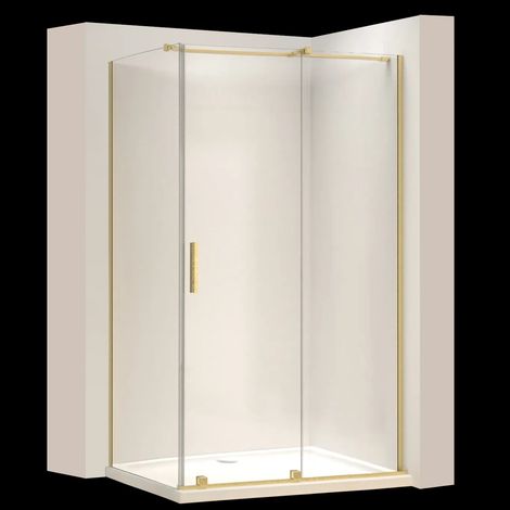 CABINE DE DOUCHE REA MONTANA BRUSHED GOLD 100X90 (1/5)