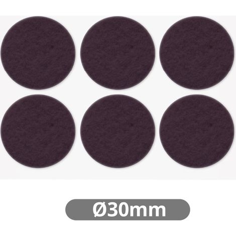 Set 6 fieltros adhesivos redondos Ø30mm Marron GSC 003802760 (1/3)