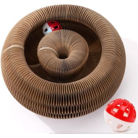 Jouet interactif pour chat – Papier ondulé de haute qualité – Design innovant pour exercice mental et physique – Dimensions compactes