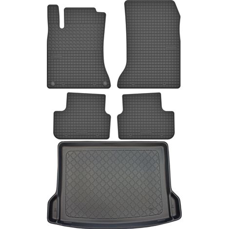 Mercedes GLA X156 Crossover von 03/2014-11/2019 SET - Gummifußmatten + Kofferraummatte (1/5)