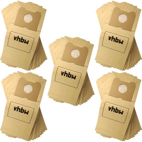 vhbw 50x sacchetto compatibile con Philips Triathlon 2000 aspirapolvere - 22cm x 19,5cm color sabbia