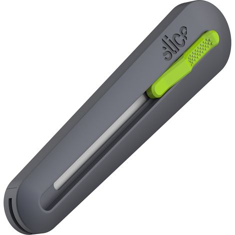 Slice 10560 Industrie-Cuttermesser mit automatischem Klingenrückzug robuster Griff aus glasfaserverstärktem Nylon Klinge ausfahrbar bis 8,25cm, grün (1/5)