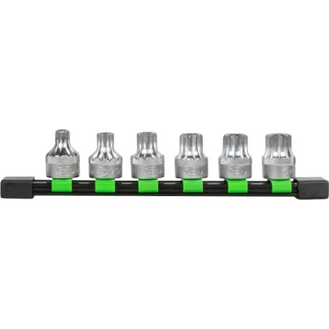 JBM 51409 Set di inserti 12 denti xzn 1/2" 6 Pz.