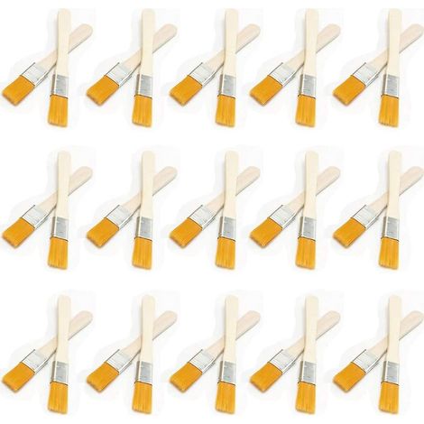 30× Pinceaux à poils plats avec manche en bois Pinceaux Peinture Bois Pinceaux Peinture à Pinceaux pour Murs Garniture Peinture Brosse Angle Sash Peinture Pinceau Professionnel (1/5)