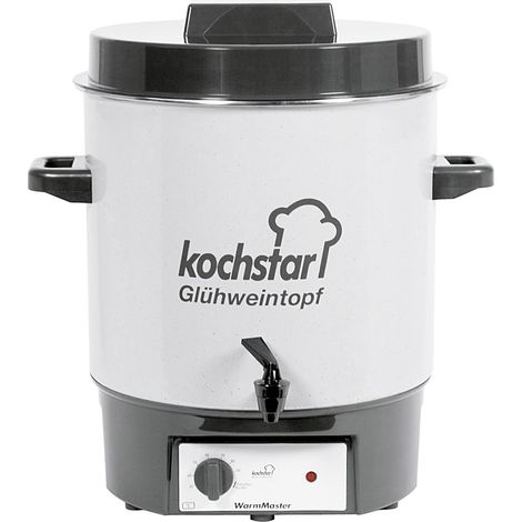 Stérilisateur autocuiseur en email avec robinet - KOCHSTAR - 14 bocaux - 27L - 1800W - thermostat capillaire