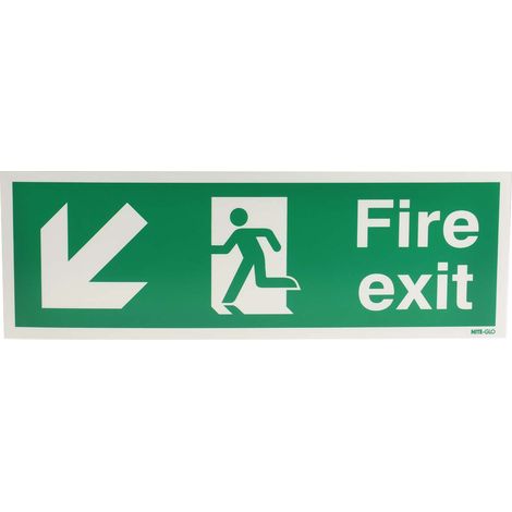 Panneau issue de secours RS PRO "Fire Exit", PET ( Prix pour 1 )