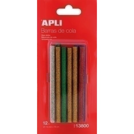 COLA TERMOFUSIBLE BARRA APLI GLITTER 12