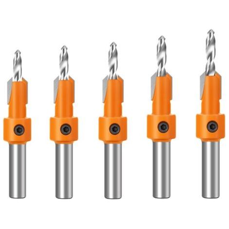 Senkbohrer, Holzfräser, 8 mm Schaft, HSS, Holzbearbeitungs-Senkbohrer, Schraubenausdreher, Abbruch (5 Stück, 8 mm) (1/5)