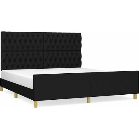 Maison Exclusive - Giroletto senza Materasso Nero 180x200 cm in Tessuto (1/5)