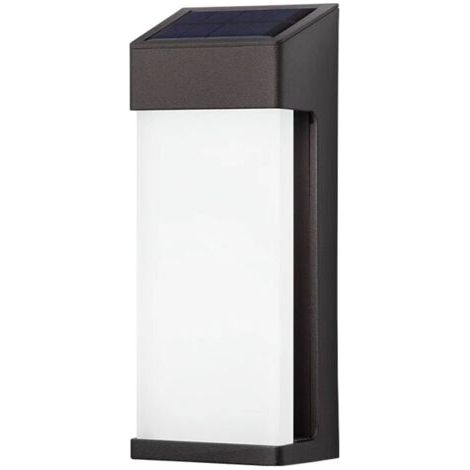 Applique murale extérieure LED solaire - Blanc chaud - 10 lm - Boîtier en aluminium, (1/5)