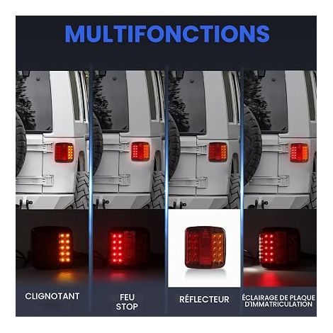 Magnetic LED Trailer Tail Light Kit Truck Lighting Brake Lamp Magnet 7.5m Cable 7 Pin Plug Trailer Truck Caravan (1/4)