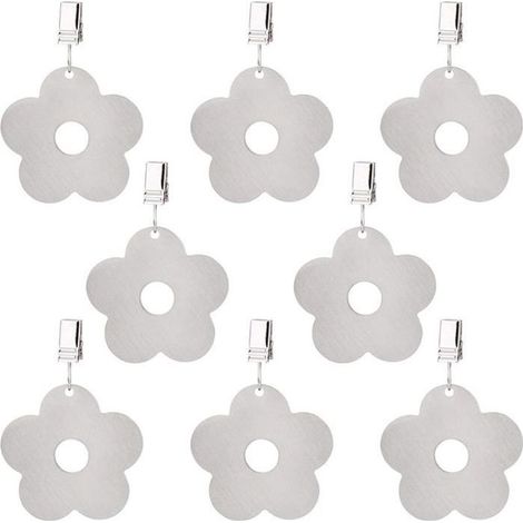 8-teiliges Tischdeckengewichte-Set aus Edelstahl mit Clips, Tischdeckenhalter für den Außenbereich, Hängeanhänger für Camping (1/5)