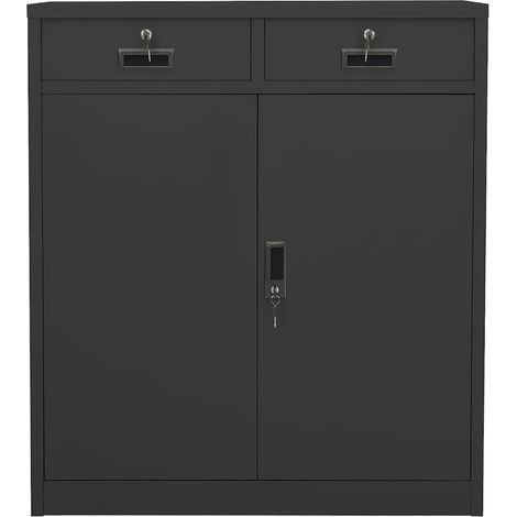 Maison Exclusive - Armario de oficina de acero gris antracita 90x (1/5)