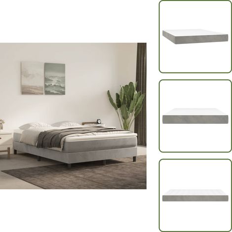Matelas de lit à ressorts ensachés Gris clair 140x200x20 cm - Matelas À Ressorts Ensachés - Matelas Moelleux - Matelas Double - Matelas Gris - Literie