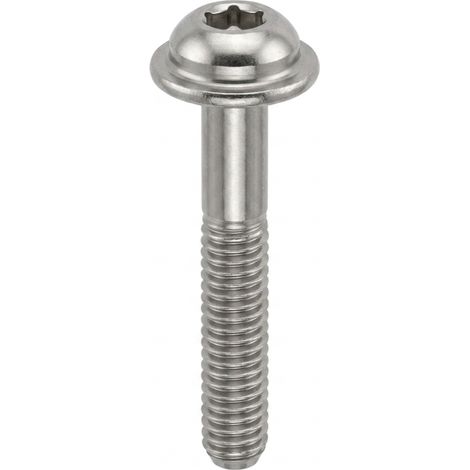50 Vis à Métaux Tête Bombée Six Pans Creux à Embase 10 x 30 mm - ISO 7380-2 - Inox A2 - D-Work